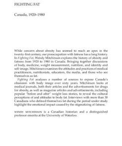 Fighting Fat Canada 1920 1980 1st Edition Wendy Mitchinson