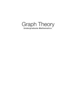 Graph Theory Undergraduate Mathematics 1st Edition Koh Khee Meng